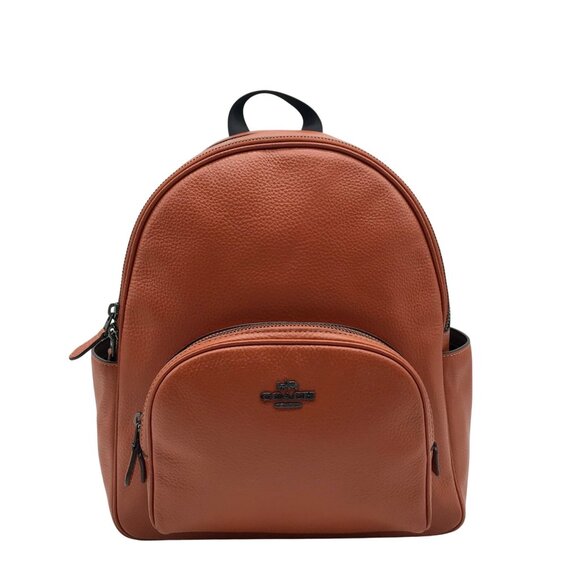 Coach Burnt Orange Pebbled Leather Court Backpack 5666 - Picture 1 of 10